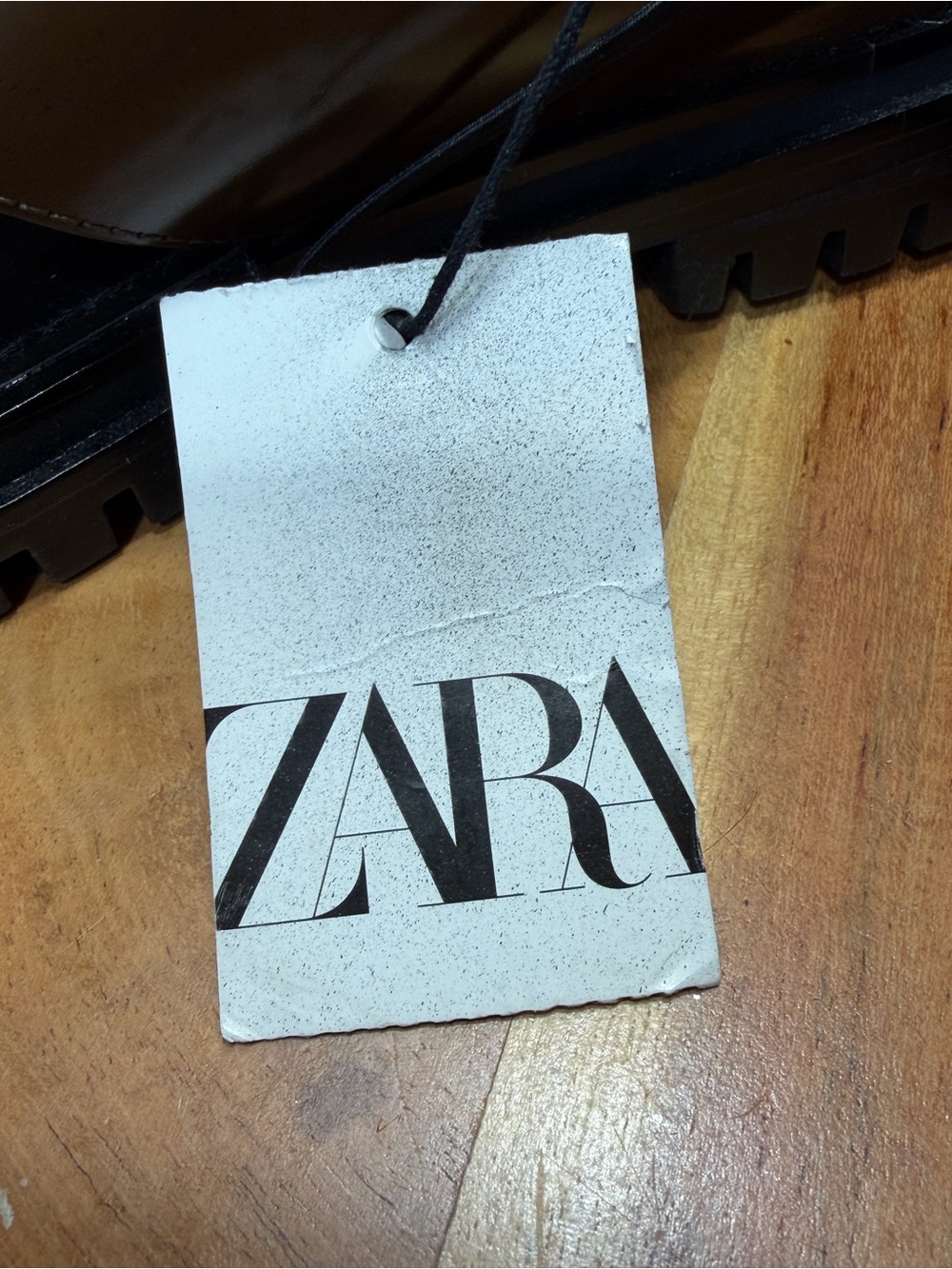 Zara Deadstock Leather‎ Track Sole Thong Slide Sandals Brown NWT Size 7.5 - Picture 9 of 10